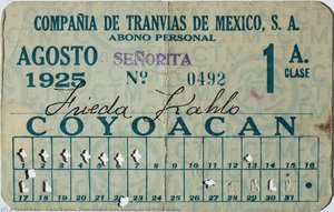 Tram Ticket That Belonged To Frida Kahlo — Frida Kahlo