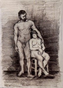 Standing Male And Seated Female Nudes — Vincent Willem Van Gogh