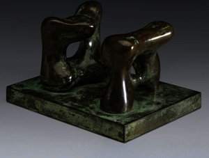 Maquette For Two Large Forms — Henry Moore