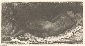 A Negress Lying On A Couch — Rembrandt Van Rijn