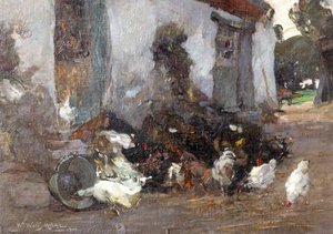 A Corner Of The Farmyard — William Watt Milne
