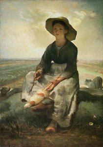 The Young Shepherdess — Jean-françois Millet, Realist Movement