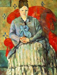 Hortense Fiquet In A Striped Skirt — Paul Cézanne, Post-impressionism