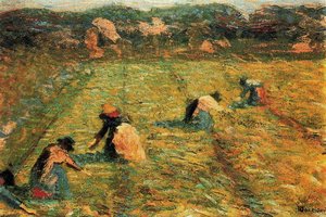 Farmers At Work (risaiole) — Umberto Boccioni, Italian Futurism