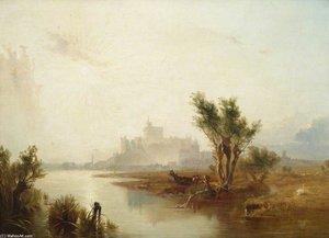 View Of Windsor Castle From The River — James Baker Pyne