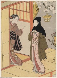 Lovers Meeting On A Spring Evening — Suzuki Harunobu