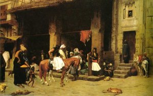 A Street Scene In Cairo — Jean-léon Gérôme, Realism