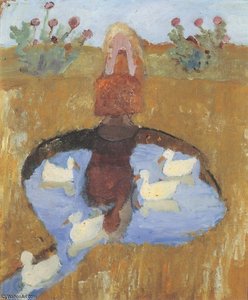 Girl At The Duck Pond — Paula Modersohn-becker