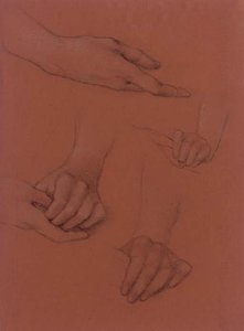 Study Of Hands For The Portrait Of Amy Gaskell — Edward Coley Burne-jones, Pre-raphaelites