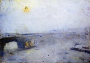 Waterloo Bridge In The Fog — Lesser Ury