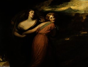 Mirth And Melancholy (miss Wallis, Later Mrs James Campbell) — George Romney