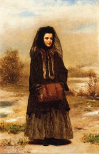 The Fur Muff — John George Brown, Romanticism