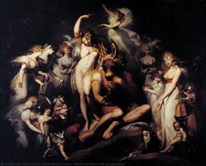 Titania And Bottom With The Ass's Head — Johann Heinrich Füssli