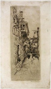 A Narrow Canal, Venice — Frank Duveneck