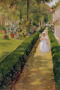 Child On A Garden Walk — William Merritt Chase