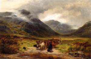 Cattle Droving In The Highlands — Louis Bosworth Hurt