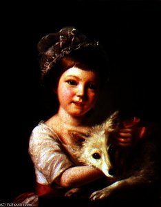 Young Girl with a Dog
