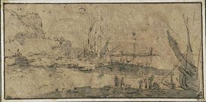 View Of A Port — Salvator Rosa