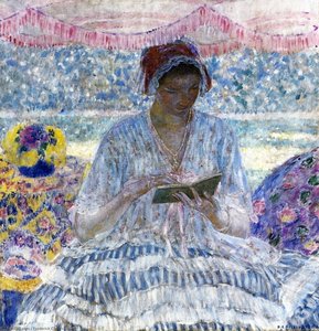 Summer Reading (aka Under The Awning) — Frederick Carl Frieseke