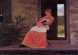 Girl Reading On A Stone Porch — Winslow Homer