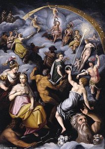 The Assembly Of The Gods — Jacopo Zucchi, Mannerist