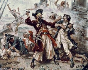 The Capture Of The Pirate Blackbeard — Jean Leon Gerome Ferris