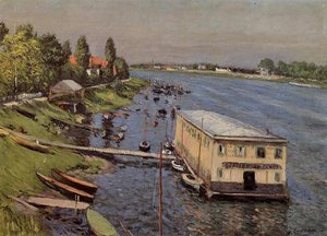The Pontoon At Argenteuil — Gustave Caillebotte