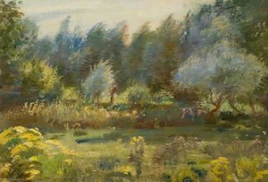 A Garden Scene — Sir Alfred James Munnings, Impressionism