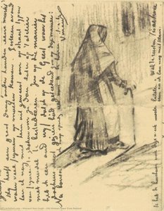 Old Woman Seen From Behind — Vincent Willem Van Gogh, Impressionistic Realism
