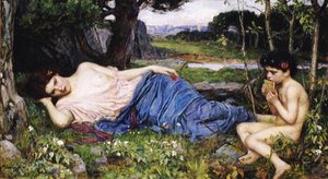 Listening To His Sweet Pipings — John William Waterhouse
