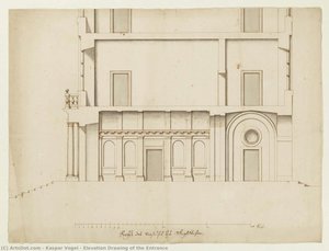 Elevation Drawing Of The Entrance — Kaspar Vogel