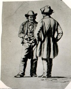 Study Of Two Figures — George Caleb Bingham