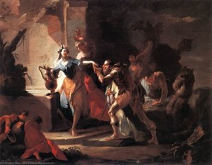 Rebecca And Eliezer — Franz Anton Maulbertsch, Rococo