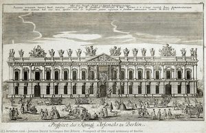 Prospect Of The Royal Armoury Of Berlin — Johann David Schleuen Der Ältere, Baroque