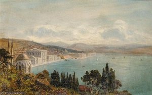 View Of The Dolmabahçe Palace, Constantinople — Ernst Carl Eugen Koerner