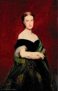 Portrait of Maria Carolina Augusta of Bourbon, princess of Two Sicilies, Duchess of Aumale