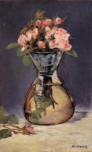 Mosee Roses In A Vase — Édouard Manet