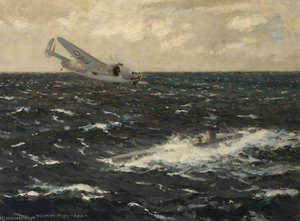 Enemy Submarine Surrendering to a Hudson, 20 August 1941