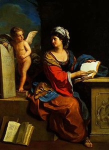 The Cumaean Sibyl With A Putto — Guercino