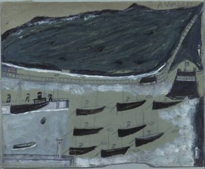 Boats At Rest In Mount's Bay — Alfred Wallis