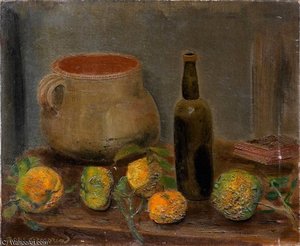 Nature Morte Au Pichet Et Aux Fruits — Boris Dmitrievich Grigoriev