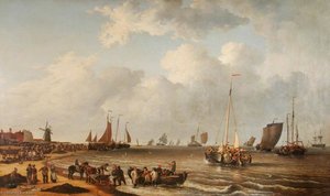 The Mackerel Market On Yarmouth Beach, Norfolk — Robert Ladbrooke