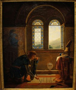 Charles VII writing farewell to Agnes Sorel