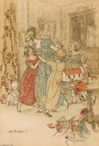A Flushed And Boisterous Group — Arthur Rackham