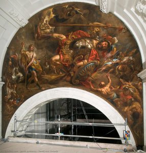 David And Goliath — Jacob Jordaens, Baroque Painting