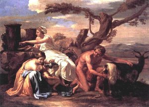 The Infant Jupiter Nurtured By The Goat Amalthea — Nicolas Poussin