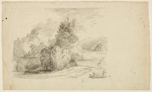 Island In Lake With Trees — Thomas Cole