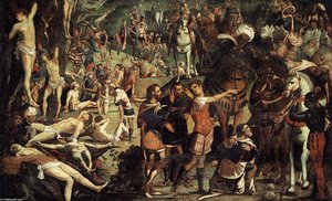 The Martyrdom Of The Ten Thousand (fragment) — Jacopo Tintoretto, Italian Baroque