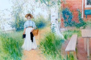 Martina In The Garden — Carl Larsson