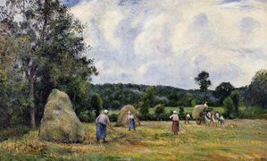 The Harvest At Montfoucault 2 — Camille Pissarro